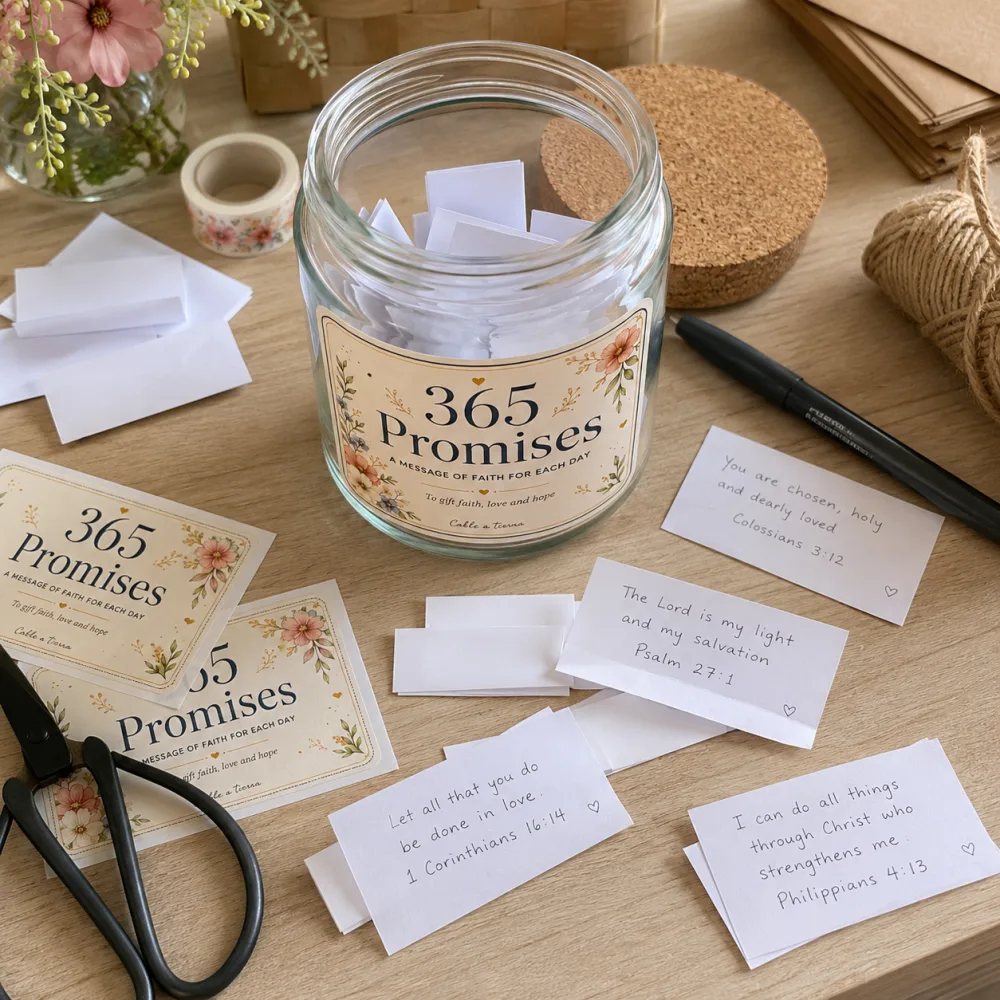 Example of a finished promise jar