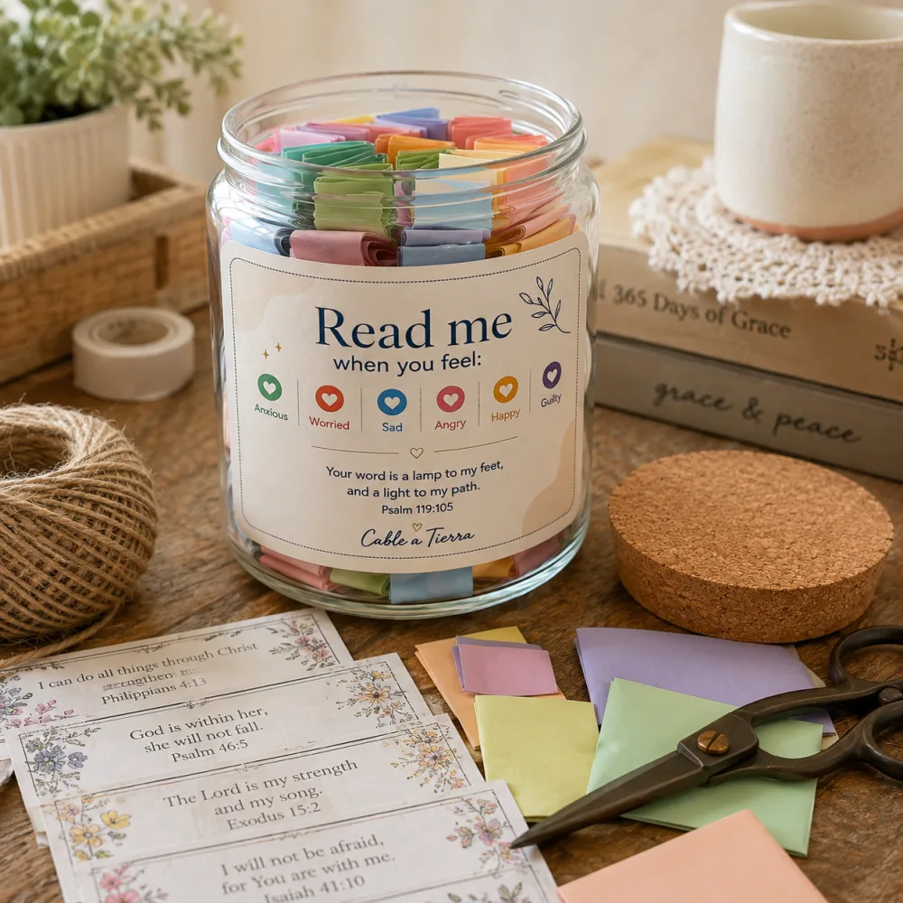 Example of a finished promise jar